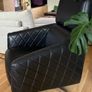 Mid Century Leather Swivel Chair Image 4