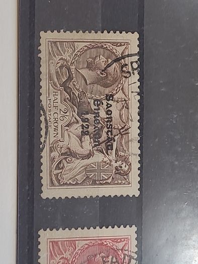 Rare 1927-28 Saorstat 3 line overprints  - wide setting