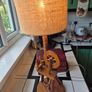 Lamp Vintage original Midcentury Spinning wheel Lamp Image 8