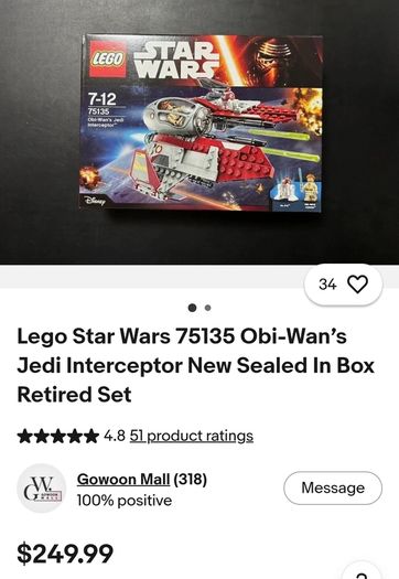 90 Euro Each!! - Lego Star Wars - Retired Sets