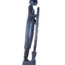African Statue Ebony Carved Wood Figure Vintage Sculpture Statues Image 4
