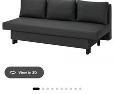 IKEA ALVDALEN 3-seat sofa-bed, dark grey