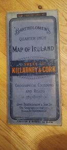 Vintage Map of Killarney and Cork