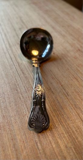 Vintage Sheffield Silver Plate Sauce Ladle with Kings pattern