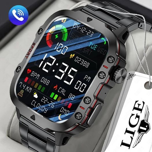 New Smart Watch: 1.96-Inch Screen, 420mAh Battery, Bluetooth Call, Voice Assist
