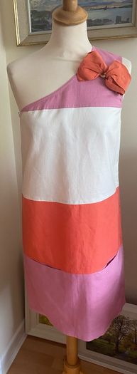See By Chloe One Shoulder Colourblock Dress Size Uk8