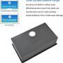 Stainless Steel Kitchen Sink, 70X40CM, BoomHoze Undermount Single Bowl Outdoor Campervan Sink with Silencer Pad, Drainer Fittings, Drop in Flushmount or Topmount Installation, Brushed Image 3