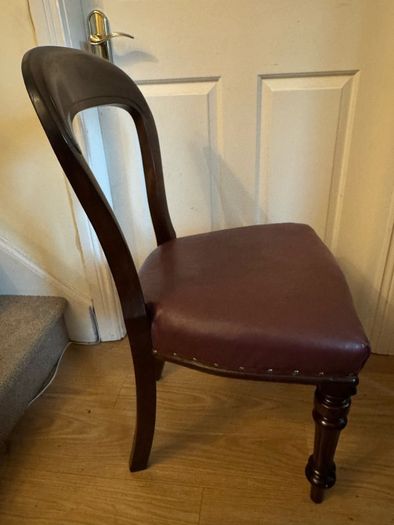 Pair of Antique Victorian Mahogany Balloon Back Chairs