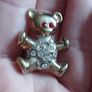 Cute bear brooch with rhinestones. Image 4