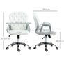 Office chair, Ergonomic desk chair with armrest, Padded backrest White Image 2