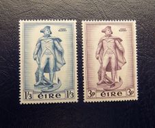 Ireland 1956 Stamp Pair.MNH.Commodore John Barry.Founder of US Navy.