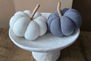 Knitted Halloween pumpkins