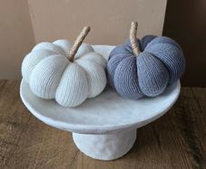 Knitted Halloween pumpkins