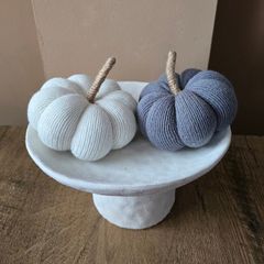 Knitted Halloween pumpkins