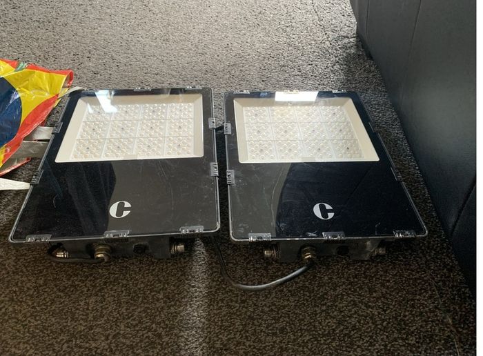 2x Collingwood K2 150W LED Industrial Floodlight IFL15BX40 4000K IP65 Black
