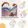 Soft Fleece Throw Blanket - 60x80 Inch Flannel Thick Fluffy Throw Blanket for Sofa Bed Couch or Chair, All Seasons Cozy Warm & Lightweight Blanket for Girls Kids Adults, Angel Pattern Image 4