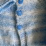 Blue and white cardigan and hat 6 to 9 mths Image 2
