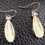 Earrings  - pale green hue / cream Image 4