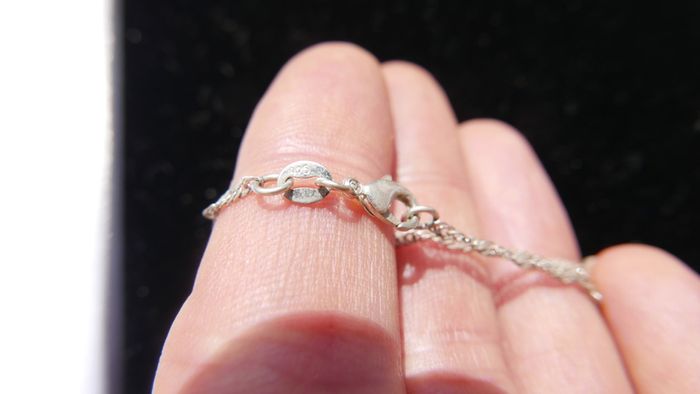 Vintage Sterling Silver 925 Celtic Heart Cross Pendant Necklace 18,2"