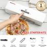 Vacuum Food Sealer, Automatic Food Sealer Machine for Dry and Moist Food Fresh Preservation, 2-in-1 Functions with Vacuum and Seal, with Vacuum Roll Bags and Cutter Image 7