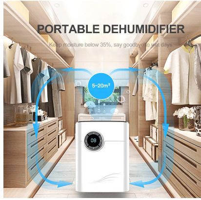 BRAND NEW 1.2L Electric Air Dehumidifier Moisture Absorber Air Purifier Low Noise Air Dryer