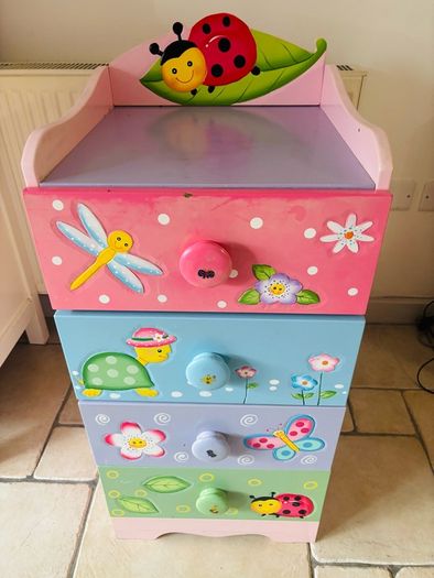 Teamson Kids hand painted set of childrens 4 drawers