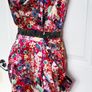 Uttam Boutique Red Floral Dress Size 8/10 Image 4