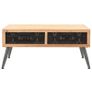 Coffee Table Solid Fir Wood 115x55x50 cm Image 3