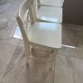 3x white painted wooden bar stools Image 3