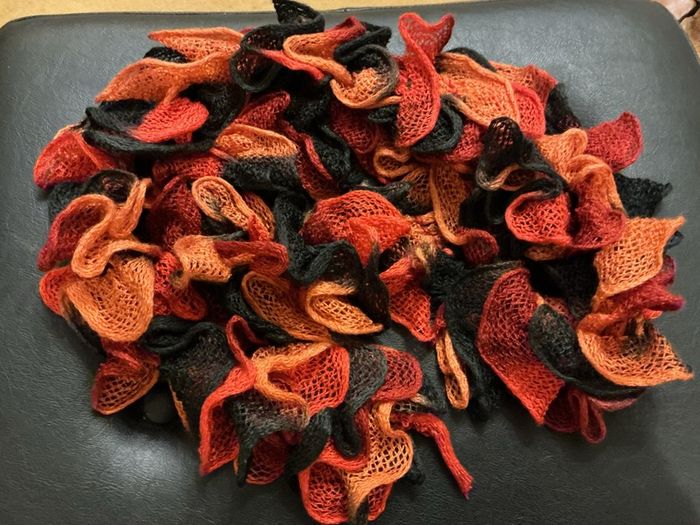 scarf handmade wool knitted