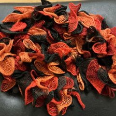 scarf handmade wool knitted