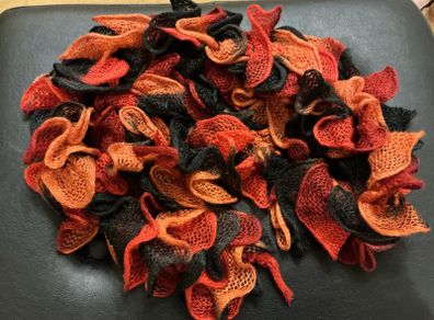 scarf handmade wool knitted