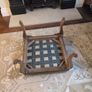 Victorian Walnut & Leopard Print Footstool Image 4