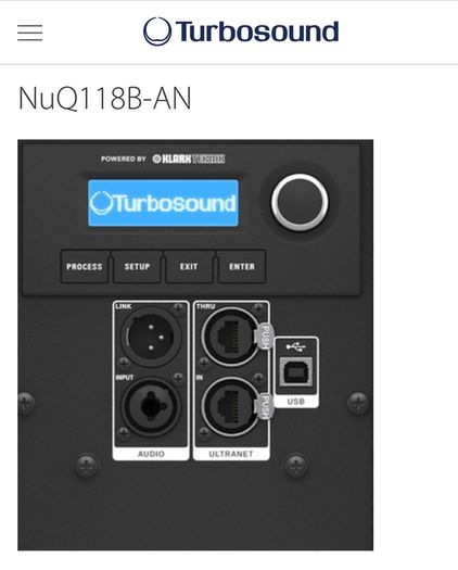 2 of Turbosound NuQ118B-AN - 3000 Watt 18" Band Pass Subwoofer with KLARK TEKNIK DSP Technology and ULTRANET Networking