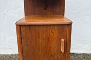 Art Deco oak bedside cabinet with queen anne legs c1940