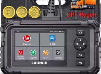Launch CRP129HD Heavy Duty Truck Scanner with DPF Regen,Speed Limit Adjust Reset, Full System Diesel Semi Truck Diagnostic Tool