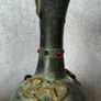 Two Chinese Dragon Vases  - Patinated Bronze, Signed Image 7
