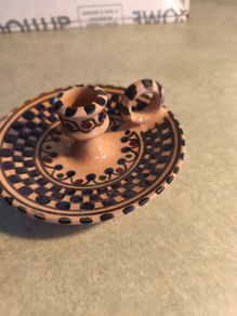 Ceramic hand painted Candle Holder