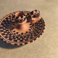 Ceramic hand painted Candle Holder