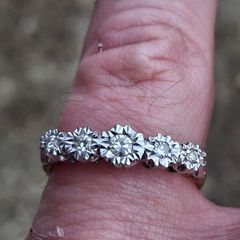 18k Gold and Platinum Diamond Engagement Ring