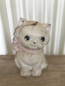 Hubley Cast Iron Kitten Vintage Bank Money Box