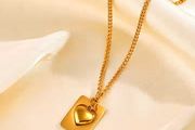 The Delicate Heart Charm Necklace A Graceful Symbol of Love Custom Engraving