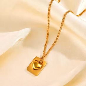The Delicate Heart Charm Necklace A Graceful Symbol of Love Custom Engraving