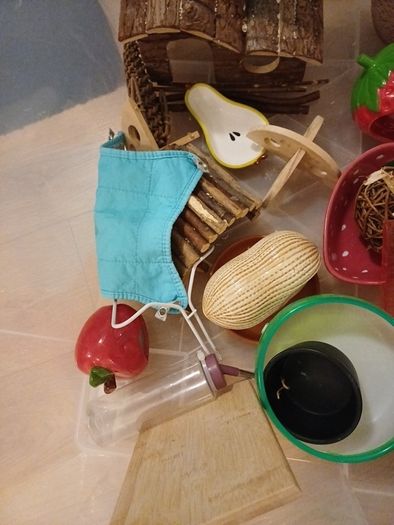 hamster bin cage with accessories
