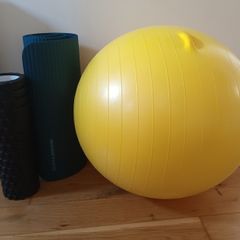 Gym ball (exercises, yoga, pilates), roller and mat