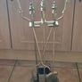 Classic brass fireplace accessories set Image 6