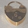 Pristine Vintage 9ct Gold Heart Padlock Charm Image 6