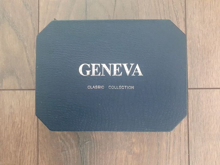 Geneva Wrist Watch Classic Collection Gift Set His And Hers Chrome/Gold Quartz
