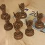 7 Lorenzo Quinn chess pawns in bronze, numbered, D18 freepost Image 2