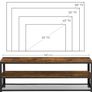 TV Stand VASAGLE Industrial TV Stand, Lengthened TV Cabinet, Console, Coffee Table with Metal Frame, Wood Grain, for Living Room, Bedroom, Rustic Brown LTV50BX Image 4